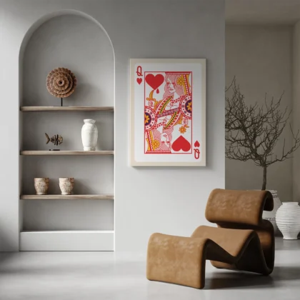Playing Card Wall Art – Queen of Hearts