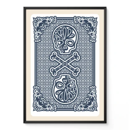 Playing Card Wall Art – Skull Art Print