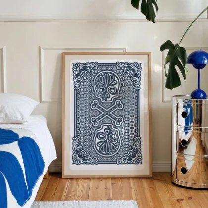 Playing Card Wall Art – Skull Art Print