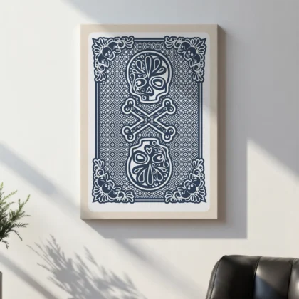 Playing Card Wall Art – Skull Art Print
