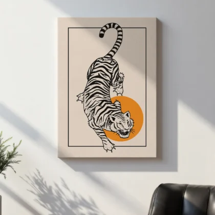 Japanese Tiger Wall Art – Retro Art Print