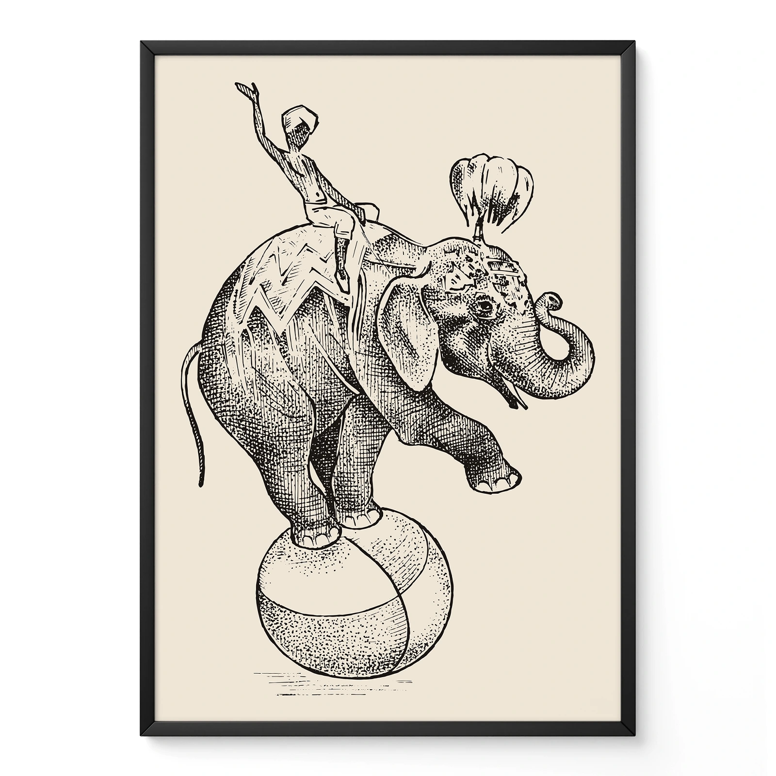 Wandbild – Zirkuselefant