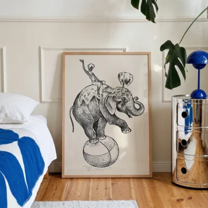 Wandbild – Zirkuselefant
