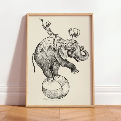 Wandbild – Zirkuselefant
