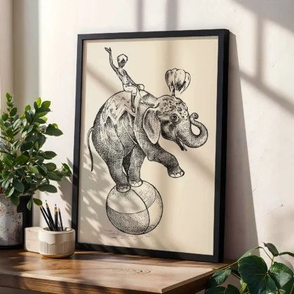 Wandbild – Zirkuselefant