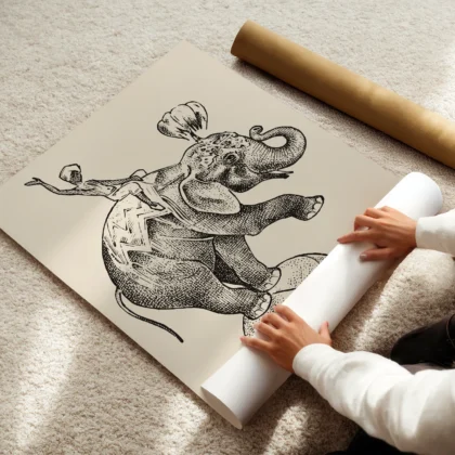 Wandbild – Zirkuselefant