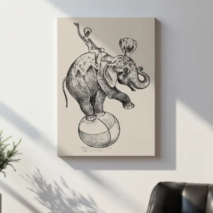 Wandbild – Zirkuselefant