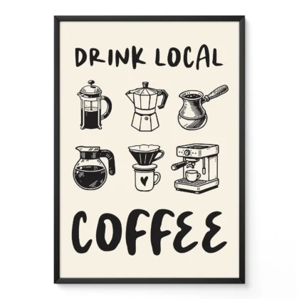 Wandbild – Genieße Kaffee