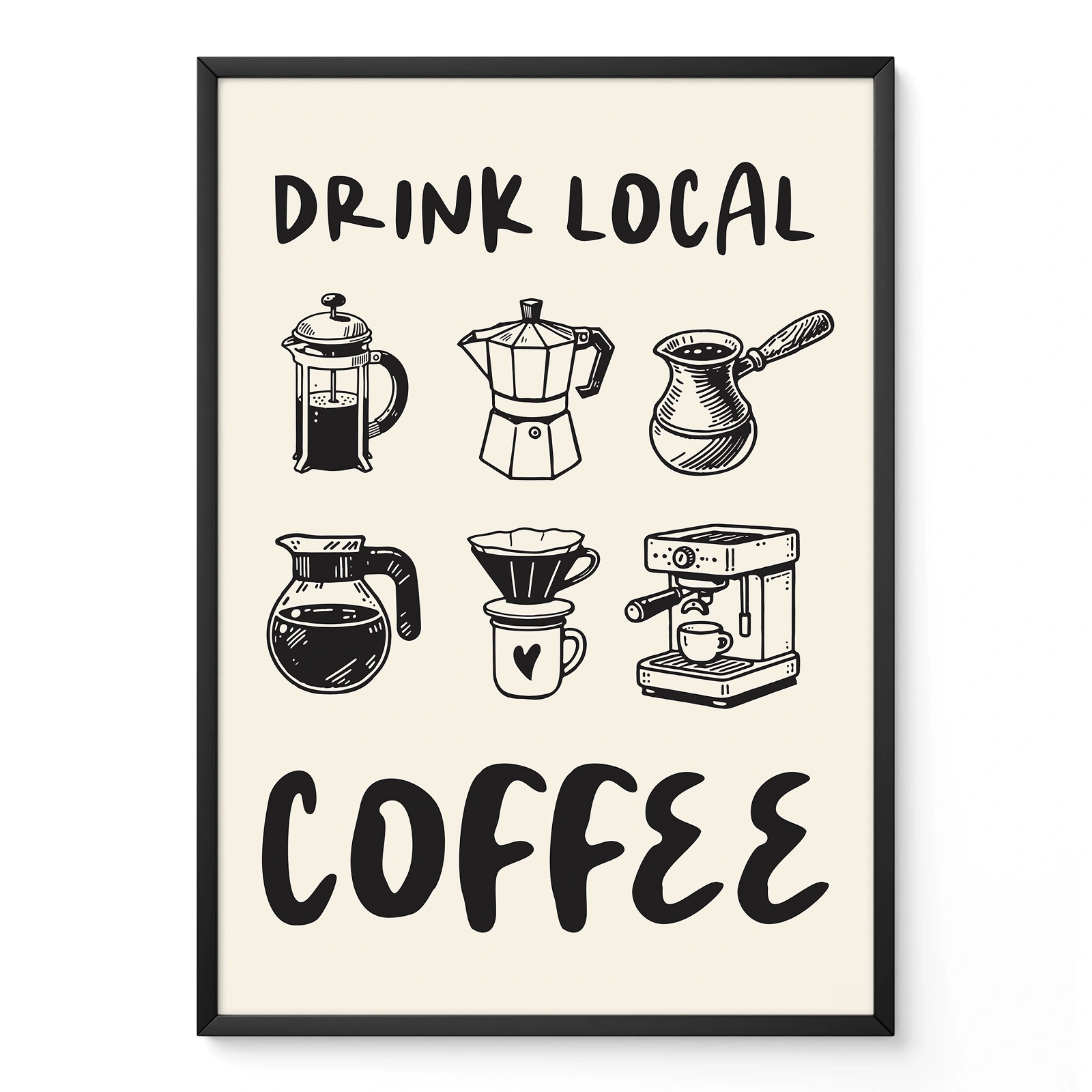 Wandbild – Genieße Kaffee