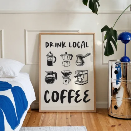 Wandbild – Genieße Kaffee