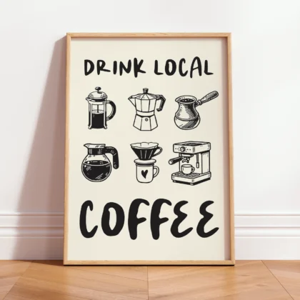 Wandbild – Genieße Kaffee