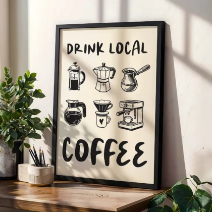 Wandbild – Genieße Kaffee