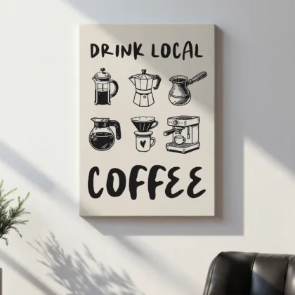 Wandbild – Genieße Kaffee