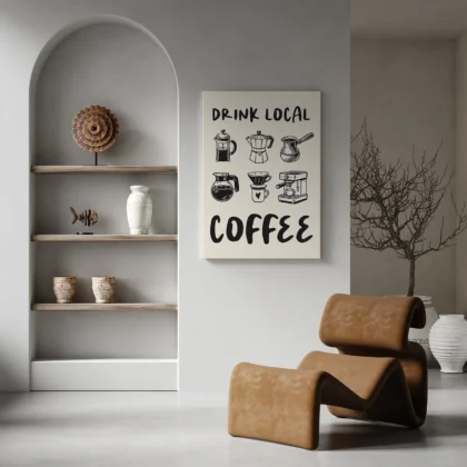 Wandbild – Genieße Kaffee