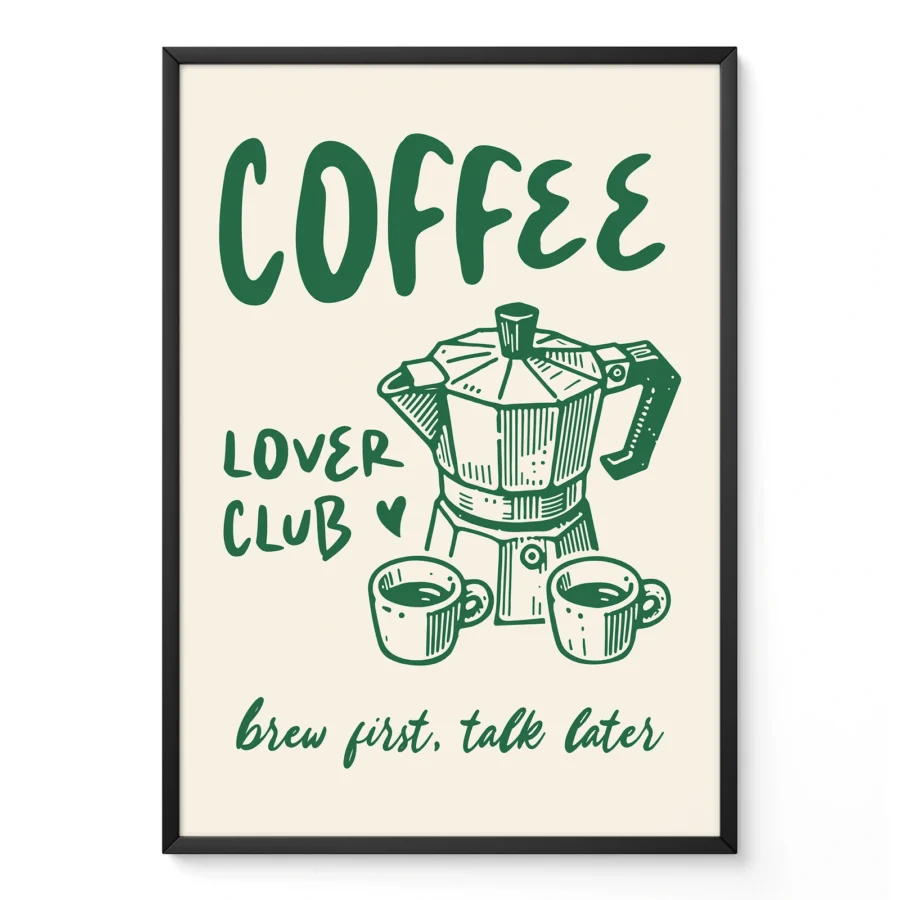 Coffee Lover Club Wall Art