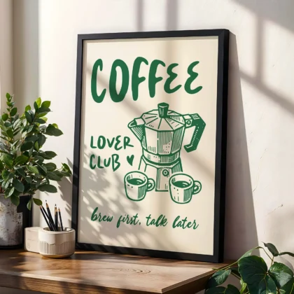 Coffee Lover Club Wall Art