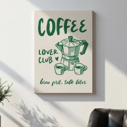 Coffee Lover Club Wall Art
