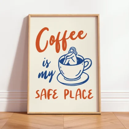 Coffee Wall Art – Retro Poster or Canvas Print for Kitchen