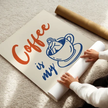 Coffee Wall Art – Retro Poster or Canvas Print for Kitchen