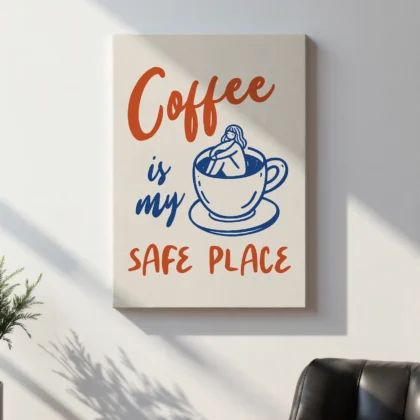 Coffee Wall Art – Retro Poster or Canvas Print for Kitchen