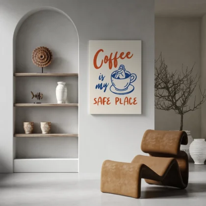 Coffee Wall Art – Retro Poster or Canvas Print for Kitchen