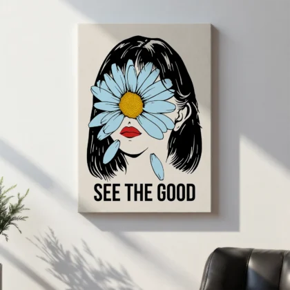 Blumenmädchen Wandbild – See the Good