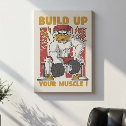 Muscle Duck Wall Art – Poster or Canvas Print
