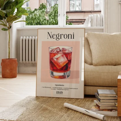 Wandbild – Negroni Cocktail Rezept