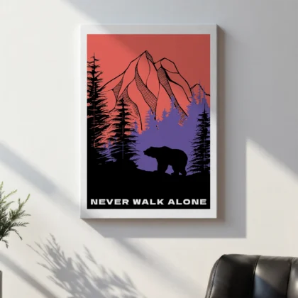 Bär Wandbild – Never Walk Alone