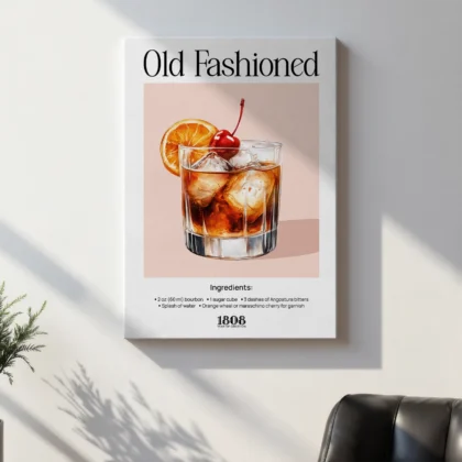 Wandbild – Old Fashioned Cocktail Rezept