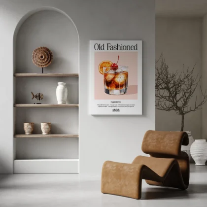 Wandbild – Old Fashioned Cocktail Rezept