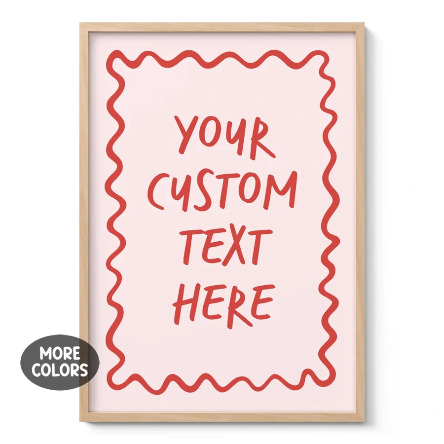 Custom Text Print – Personalised Typography Wall Art