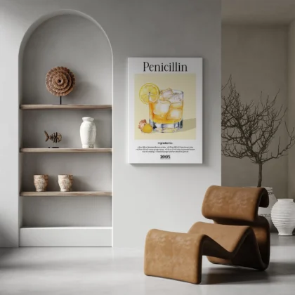 Wandbild – Penicillin Cocktail Rezept