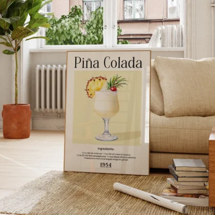 Wandbild – Piña Colada Cocktail Rezept