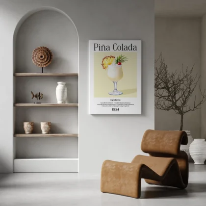 Wandbild – Piña Colada Cocktail Rezept