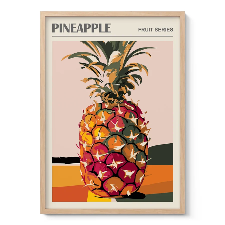 Pineapple Wall Art – Fruit Poster or Canvas Print