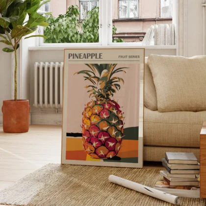 Pineapple Wall Art – Fruit Poster or Canvas Print