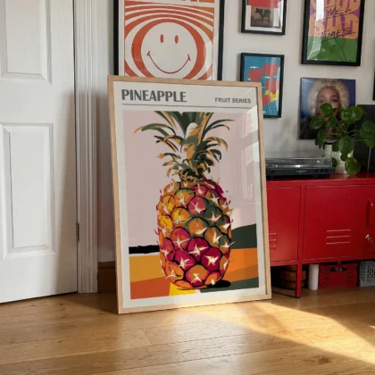 Pineapple Wall Art – Fruit Poster or Canvas Print