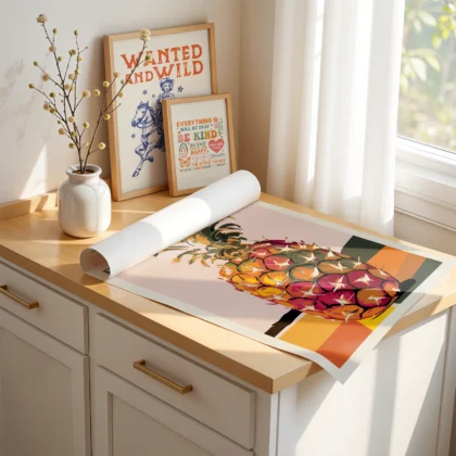 Pineapple Wall Art – Fruit Poster or Canvas Print