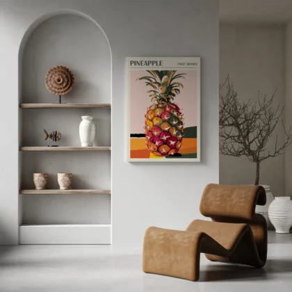 Pineapple Wall Art – Fruit Poster or Canvas Print