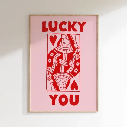 Širdžių damos paveikslas – Lucky You (rožinis)