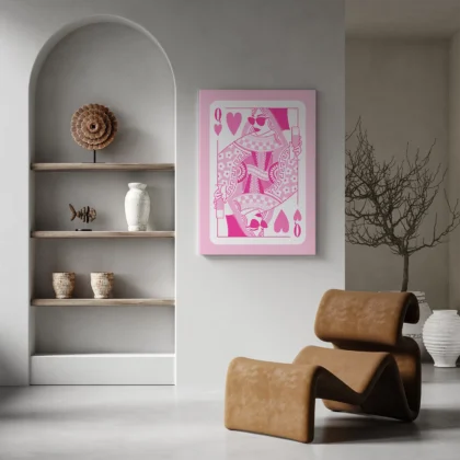 Wandbild Herzdame – Zartheit
