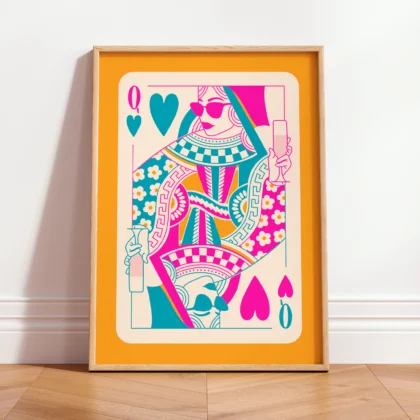 Wandbild Herzdame – Energie