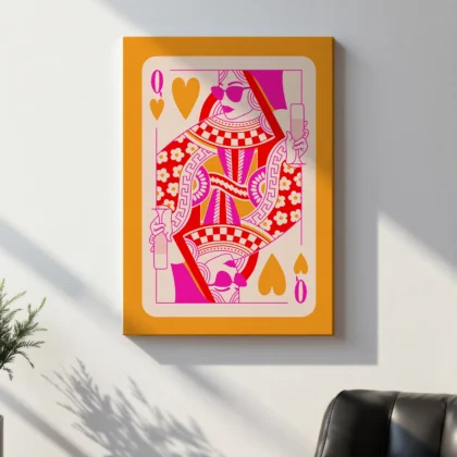Wandbild Herzdame – Wärme