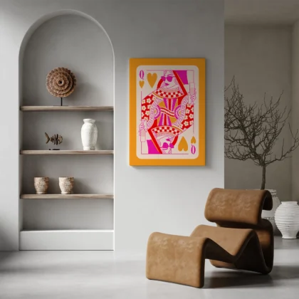 Wandbild Herzdame – Wärme