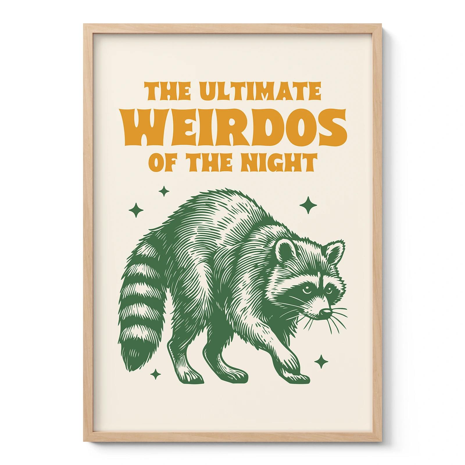 Raccoon Art Print – The Ultimate Weirdos of the Night