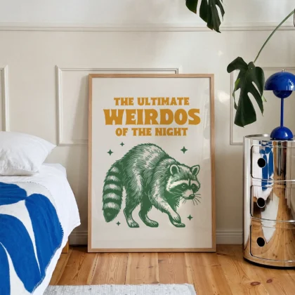 Raccoon Art Print – The Ultimate Weirdos of the Night
