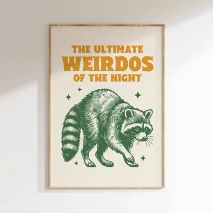 Raccoon Art Print – The Ultimate Weirdos of the Night