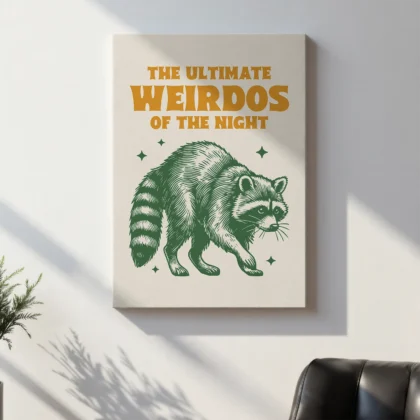 Raccoon Art Print – The Ultimate Weirdos of the Night