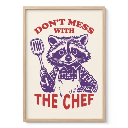 Raccoon Chef Wall Art